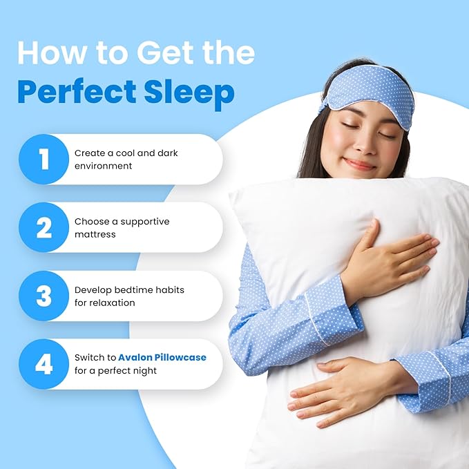 Avalon Bedding Pillow Cases Standard Size White Pillow Cases Set of 2 Cotton Blend 200 TC Soft & Breathable Perfect for Home & Hospital, Hotel Quality Queen Pillow Protectors 30x20 Inches