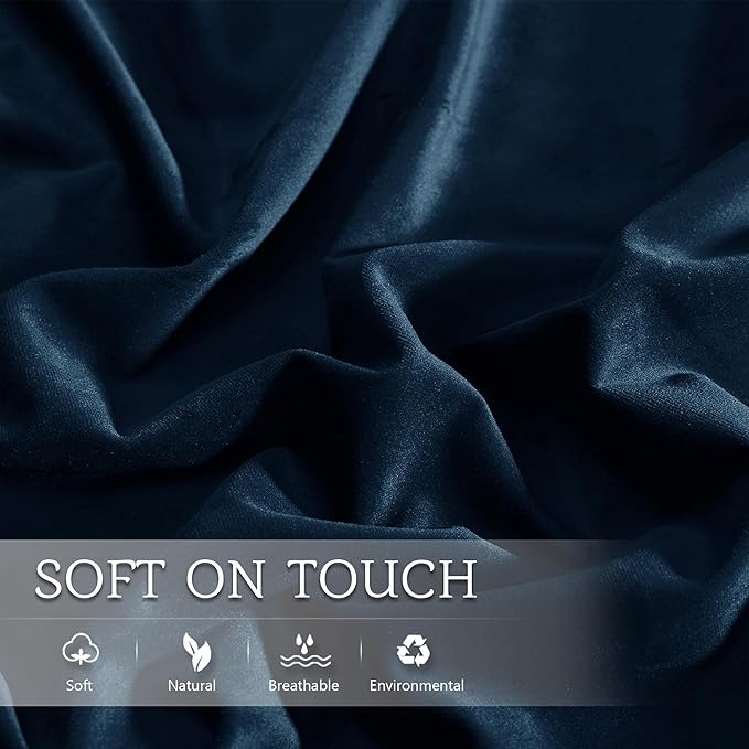 StangH Navy Blue Velvet Body PillowCover, 20 x 54 Pillow Cover, Winter Season Soft Warm Body Pillow Protector Cover for Pregnant Women/Side Sleeper, 20x54 inches, 1 Pc