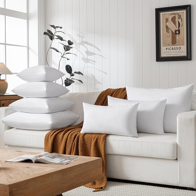 basic home® King Size Goose Feather & Down Bed Pillow - 100% Odorless Sleep Pillow for Neck Support & Cooling Comfort - 233TC Cotton Cover with Anti-Poke Liner King 20x36