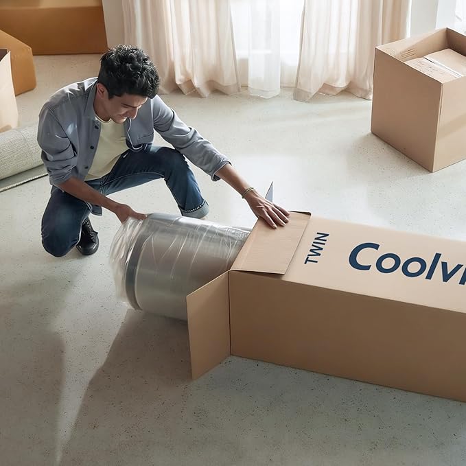 Coolvie 14 Inch Full Size Mattress— Ultra-Thick Hybrid Comfort with Cooling Gel & Independent Support for Pressure Relief —100% Fiberglass-Free Safety- CertiPUR-US Comfort in a Box