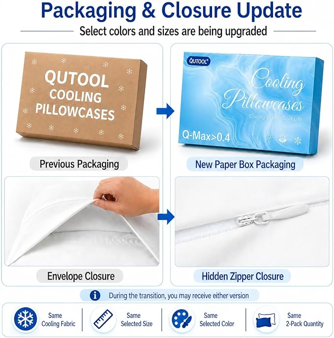 Premium Cooling Pillowcases King Size Set of 2 for Hot Sleepers&Night Sweats Beauty Sleep Reduces Wrinkles&Frizz Softer Than Silk Pillow Cover Oeko-TEX Certified White Breathable