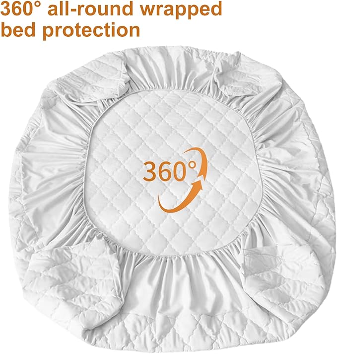 Waterproof Hospital Mattress Cover Protector Bed Sheet 36" x 80" x 9" Hospital Grade Incontinence Protection, Breathable Fabric for Elderly, Adults Machine Washable