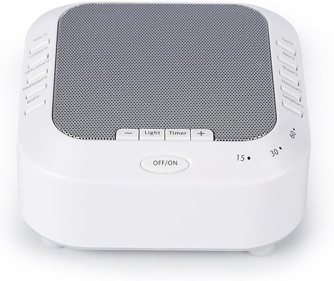 Noise Sound Machine with 28 Soothing Sounds Night Light White Noise Machine for Adults Baby Kids Sleep Machines Multi Button Quick Control Levels 3 Timers for Home Office Travel