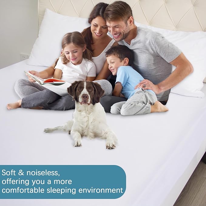 Full Size Zippered Mattress Protector (4/5/7/9Inches), Waterproof Mattress Cover & Encasement, Box Spring Cover, Low Profile 6 Sides Wrapping Bed Cover