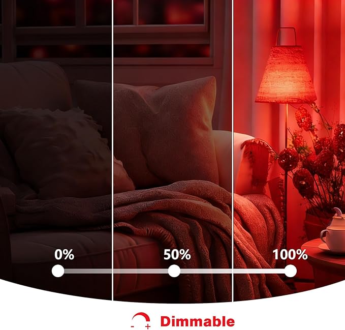 Red Sleep Light Bulb 2 Pack，Red Light Bulbs for Healthy Sleep,Blue Light Blocking,A19 9W(60W Equivalent) E26 Base Night Light for Bedroom, Baby Nursery Room