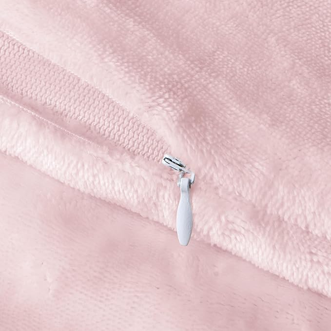 BEDELITE Body Pillow Cover with Zipper Closure, Super Soft and Cozy Fuzzy Fleece Pillowcase 20 x 54 Inches, Luxury Fluffy Plush Long Body Pillow Pillowcase for All Seasons(Pink)