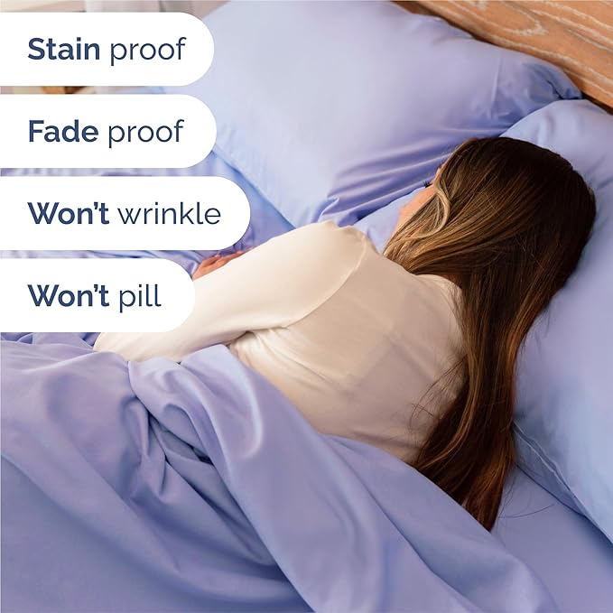 Split King 7 Piece Sheet Set - Comfy, Breathable & Cooling - Soft Hotel Luxury Bedding for Women, Men, Kids, Teens and Children - 1 Flat & 2 Fitted Sheets & 4 Pillowcases with Deep Pockets - Lavender