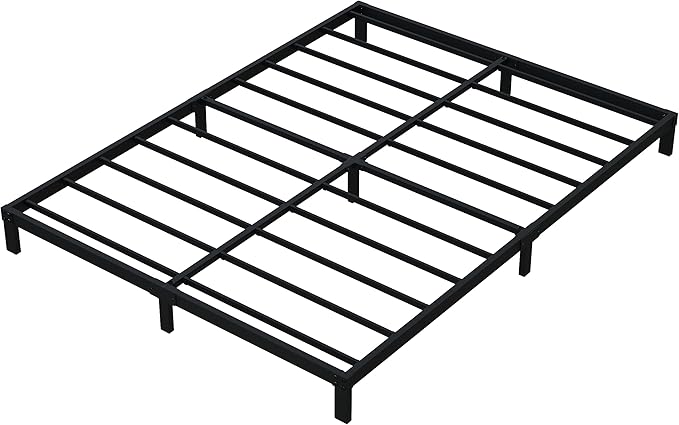 Upcanso 7 Inch King Bed Frame No Box Spring Need, Low Profile Metal Platform King Size Bed Frame, Heavy Duty Support Bedframes King, Easy Assembly