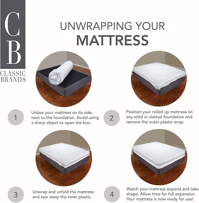 COOL GEL Memory Foam 10-Inch Mattress, CertiPUR-US Certified, Mattress in a Box, King, White