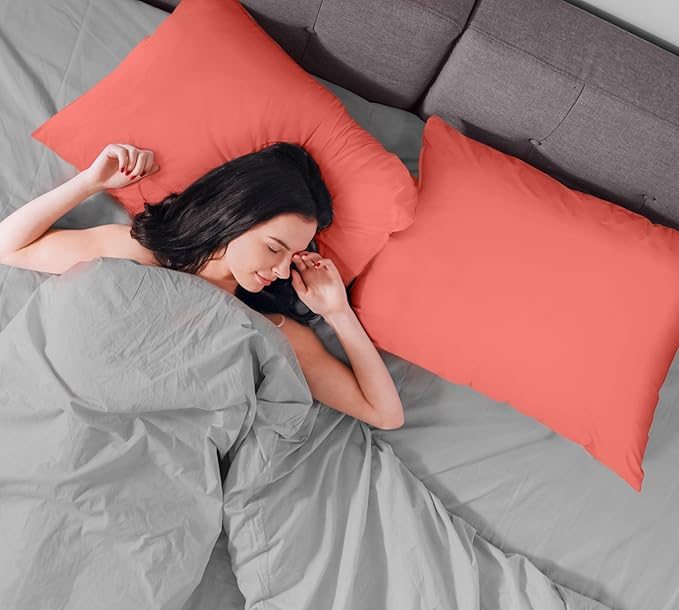 Utopia Bedding Premium 100% Waterproof Pillow Protectors with Zipper King Size (Set of 2), Bed Bug and Dust Mite Proof Zippered Pillow Covers, Pillow Encasement Cases, Coral