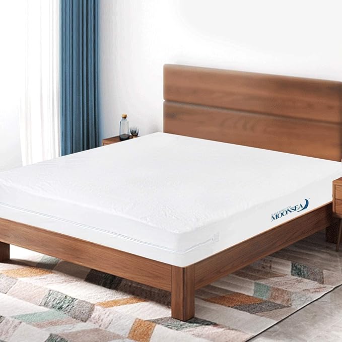 2 Pack Twin Size Mattress Protector Zippered with Ultra Soft Terry Surface, 6-Side Waterproof Mattress Encasement, Durable Zipper, Noiseless, for Standard Twin Size Mattress 39'' X 75''