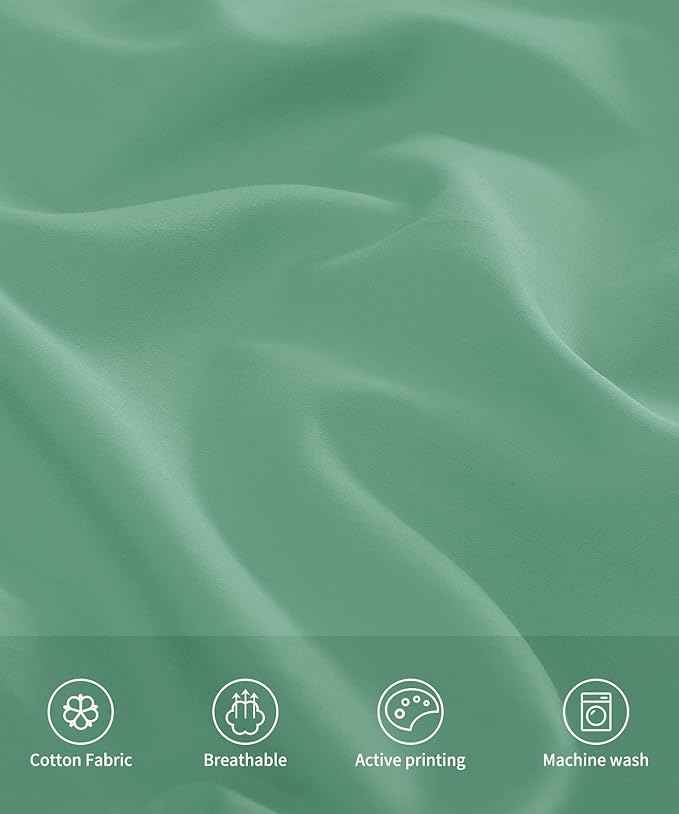 Warmstar Cotton Pillow Cases King Size Set of 2, 600 Thread Count Pillowcases 20x36 Inches, Soft Long Staple Cotton Pillowcases Breathable with Envelope Closure,Zephyr Green