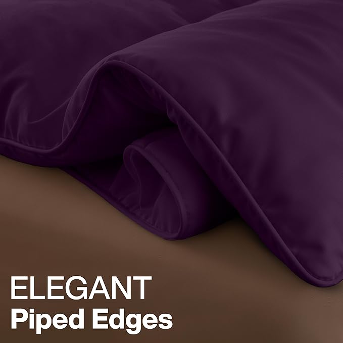 Utopia Bedding Twin Comforter Duvet Insert, Quilted Plum Comforter with Corner Tabs, Box Stitched Down Alternative Comforters Twin Size 64 x 88 inches