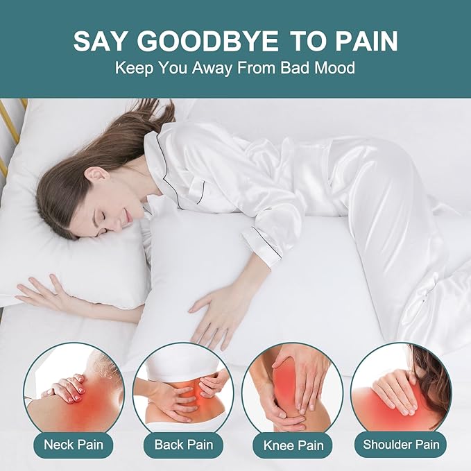 DOWNCOOL Large Body Pillow Insert- Breathable Full Body Pillow for Side Sleeper - Soft Long Bed Pillow for Adults - 20 x 54 inch (White)