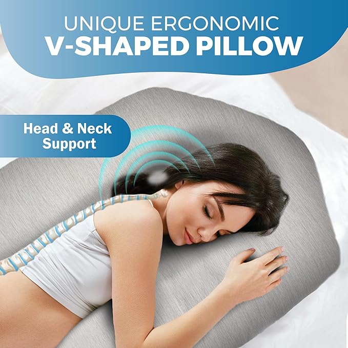 PILLANI Cooling Pregnancy Pillows for Sleeping – 57-Inch Maternity Pillow for Pregnant Women with Breathable, Removable Washable Cover – Support for Back, Belly, Neck, Legs, & Hips – Full Body Pillow