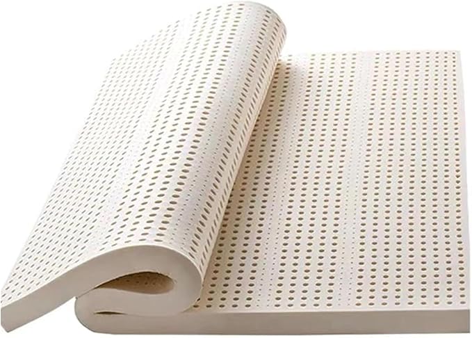 Latex Mattress 130×230cm(51×91inch), 100% Natural Latex Mattresses Sleeps Cool and Supportive, Twin Mattress, Natural Rubber Pure Mattress Thickened Home Bedroom Cushion,1in