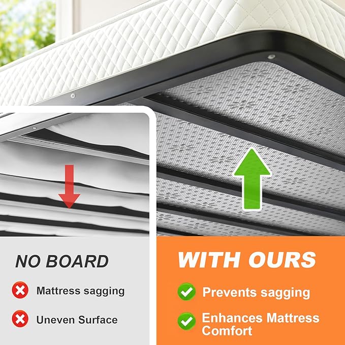 LAVEVE Heavy Duty 10mm Bunkie Board Twin XL Size 38'' x 79'', Breathable Bed Support Board to Prevent Sagging Mattress, with Anti-Slip Dots, Fits Metal Bed Frames and Slatted Frames, 2 Pack
