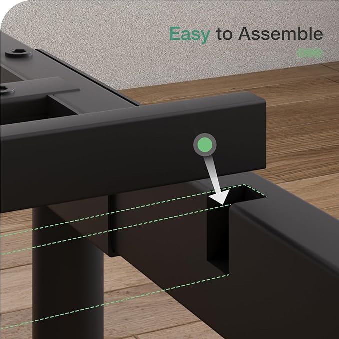Novilla King Size Bed Frame with Headboard and Footboard, 14 Inch Metal Platform Bed Frame King, Large Storage Space, Strong Metal Slats Support, Mattress Foundation No Box Spring Needed