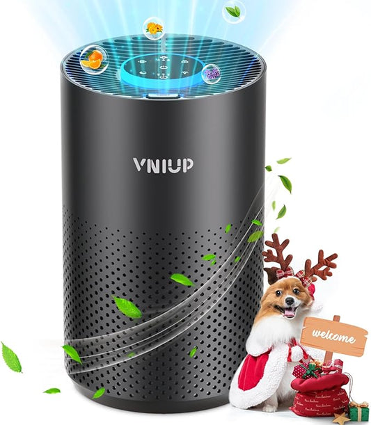 Air Purifiers for Bedroom Home up to 1350 ft² - Vniup H14 True HEPA Room Air Purifiers for Bedroom, with Fragrance Function Sleep Mode& Light Mode Air Cleaner for Pet Dander Odor Dust Smoke
