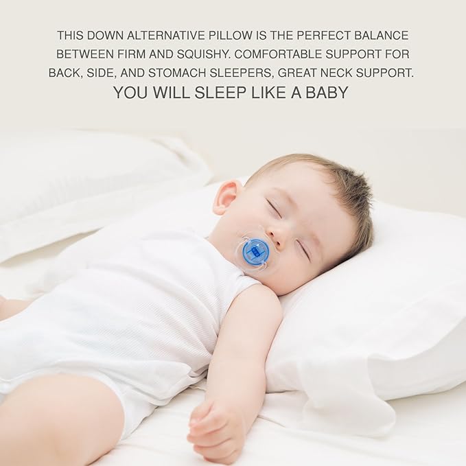 Maxi Deluxe Euro Size Bed Pillow – Ultra Soft & Comfortable – Versatile for Side, Back & Stomach Sleepers – 300TC Cotton Top – Single Pack – (European Size Pillow is 26 x 26)
