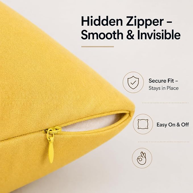 EVOLIVE Body Pillow Cover 21"x54", Ultra Soft Microfiber Pillowcase with Hidden Zipper, Breathable, Machine Washable, for Side Sleepers, Cover Only (21"x54" Body Pillow Cover, Spicy Mustard)