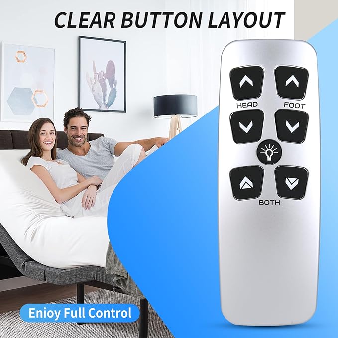 Replacement Remote Control for Leggett & Platt 100 Series II or New Gen T-120 Adjustable Bed Base