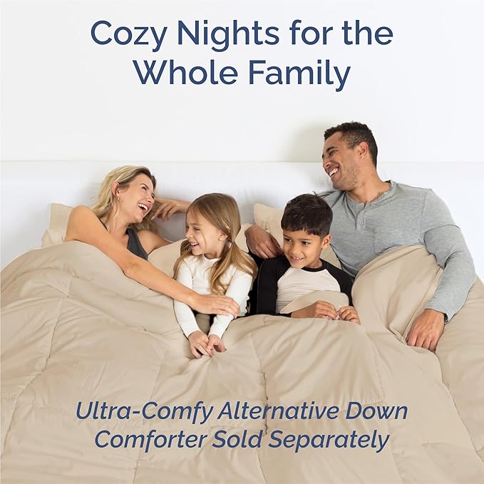 King 6 Piece Sheet Set - Comfy, Breathable & Cooling - Soft Hotel Luxury Bedding for Women, Men, Kids, Teens & Children - 1 Flat & 1 Fitted Sheet & 4 Pillowcases w/ Deep Pockets - Wrinkle Free - Cream