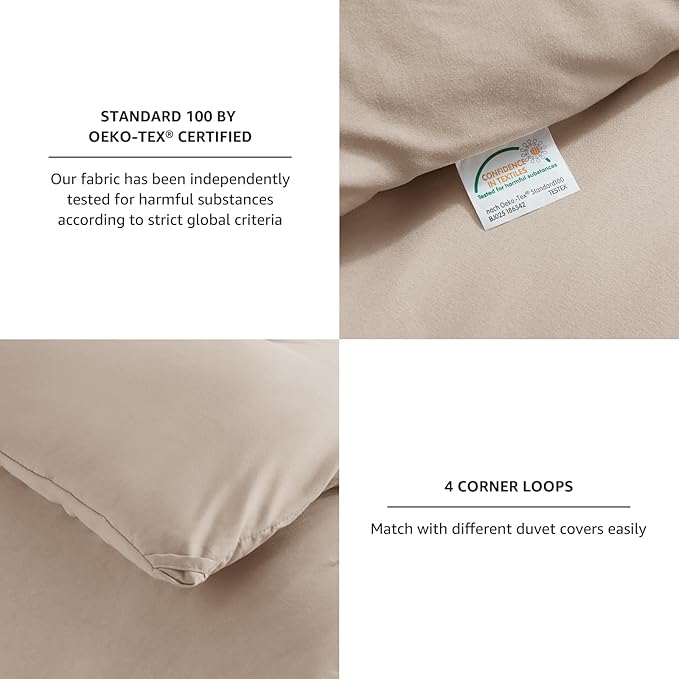 CozyLux Queen Comforter Set Wheat, 3 Pieces Solid Comforters Queen Size Breathable Quilted Bedding Sets, Luxury Soft Lightweight Bed Set with Down Alternative Comforter and 2 Pillowcases All Seasons