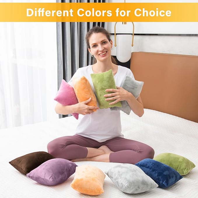 1 MIDDLE ONE 2 Pack Small Pillow, Memory Foam Mini Pillow 11 X 7 Inches for Travel, Sleeping, Nap and Neck, Knee, Lumbar Support, Tiny Cushion for Pet, Dogs (Dark Purple)
