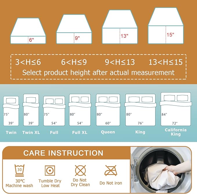 Bedecor Zippered King Mattress Protector Cover for 14"-15" Depth Mattress,Fully Encased Liquid Proof Urine Pee Protection Breathable Smooth Incontinence Pet Baby Potty Training
