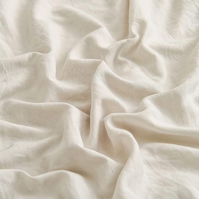 Merryword Beige Pillowcases Standard Ruffled Pillow Shams 20x26inch Beige Gray Ruffle Pillowcases Set of 2 Shabby Chic Pillow Cover