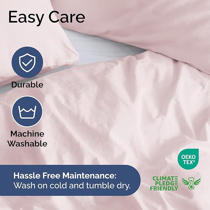 Duvet Cover Full Size Set - Extra Soft Full Duvet Cover 80" x 90" with 2 Pillow Shams - Hotel Luxury, Easy Care & Fade Free with Zipper Closures & Ties - All Season, Comfy & Breathable (Lavender Pink)