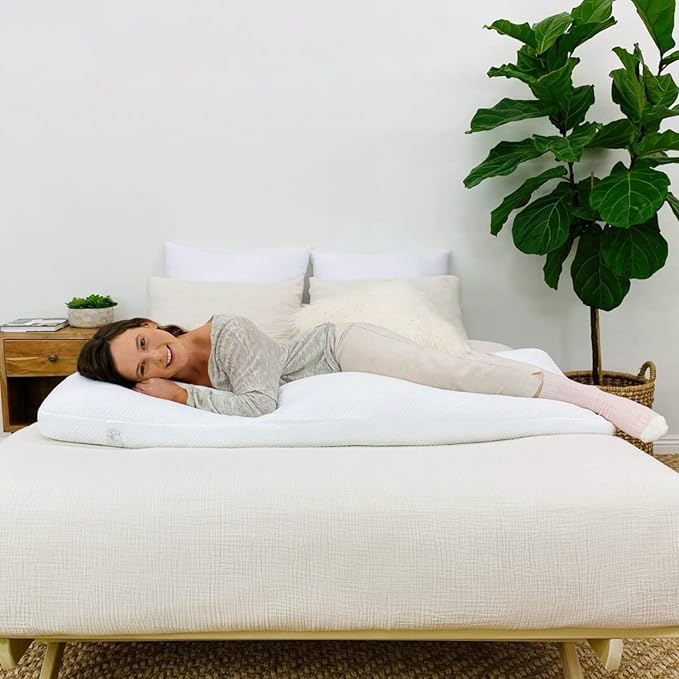 Supportive Full Body Pillow Contours to Body Soft Pillow Extra Long Pillow for Bed All Sleep Positions Pregnancy Pillows Back Leg Pillow Washable