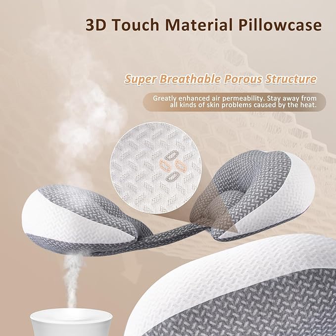 Chilling Home Pregnancy Pillow for Sleeping Portable, Maternity Pillow for Side Sleeper, Travel Wedge Pillow, Body Pillow Support for Back, Belly, with Removable Cover, Pink