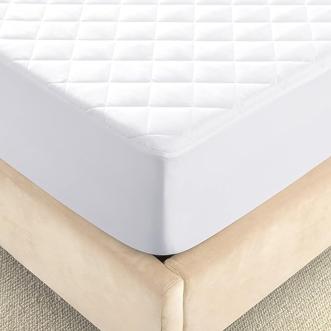 Luxury Rayon Made from Bamboo Mattress Protector- Waterproof, Ultrasoft & Quiet- Breathable Quilted Mattress Protector- High Comfort & Protection (King)