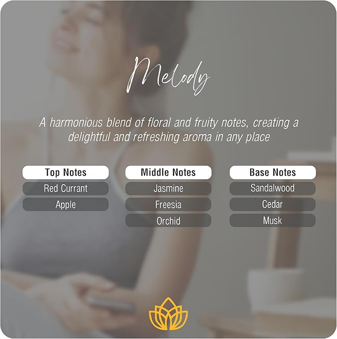 Melody - Pure Essential Oil for Waterless Diffusers - Red Currant, Apple, Jasmine, Orchid - Aromatherapy, Pure Natural Oil, Diffuser Refill, Super Aroma, Organic Essential Oil - 3,4oz - DI FIORI