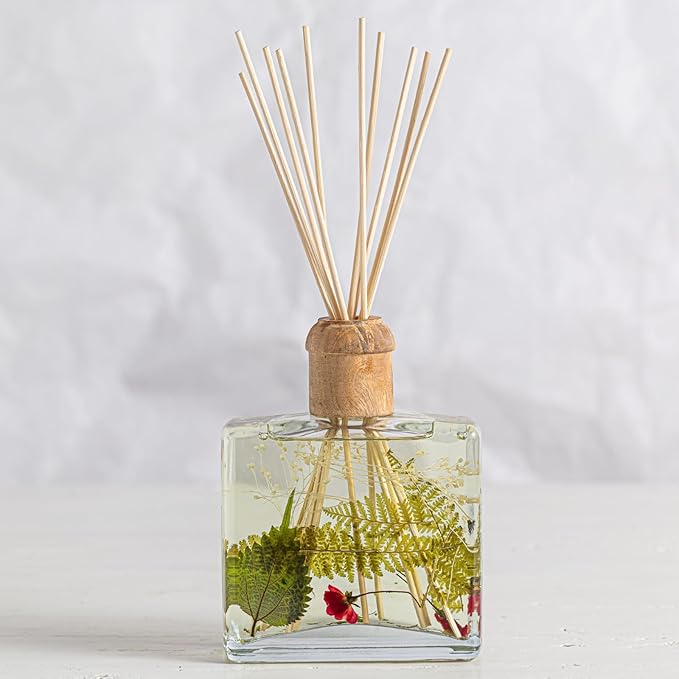 Rosy Rings Frosted Fir Botanical Reed Diffuser 13oz – Christmas Aromatherapy Winter Home Fragrance Gift Notes of Clary Sage, Santal, Red Cedar, Scotch Pine, White Musk, Fern & Rose Lasts 6-12 Months