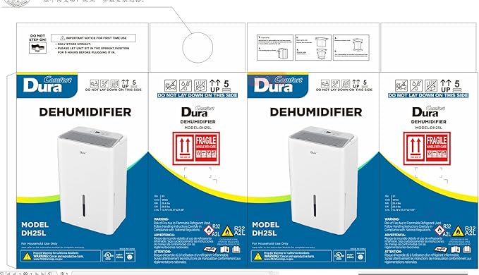 Small Dehumidifier for 2500 Sq.ft, Max 35 Pint/D, Smart Compressor Dehumidifier with Drain Hose, Intelligent Humidistat