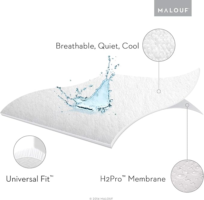 SLEEP TITE Hypoallergenic 100% Waterproof Mattress Protector - 15-Year U.S. Warranty - Vinyl Free - Full