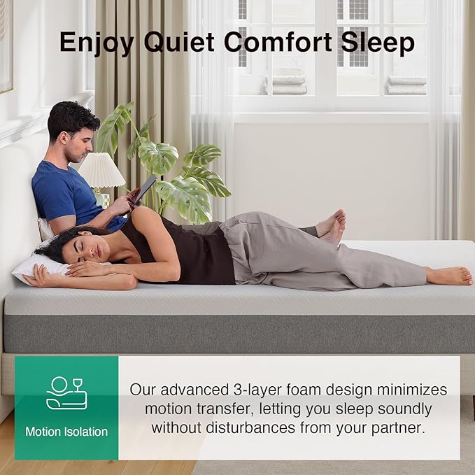 Novilla King Size Mattress 10 Inch, Gel King Memory Foam Mattress in a Box with Comfort Foam for Pressure Relief & Body Support & Cool Night Sleep, CertiPUR-US Certified