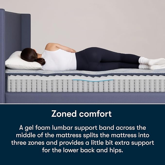 Serta Five Star Mattress Tranquility 10-Inch Plush Pillow Top – Twin – Cooling Gel, Zoned Support, Pressure Relief – Bed-in-a-Box – 100 Night Trial, 10-yr Limited Warranty