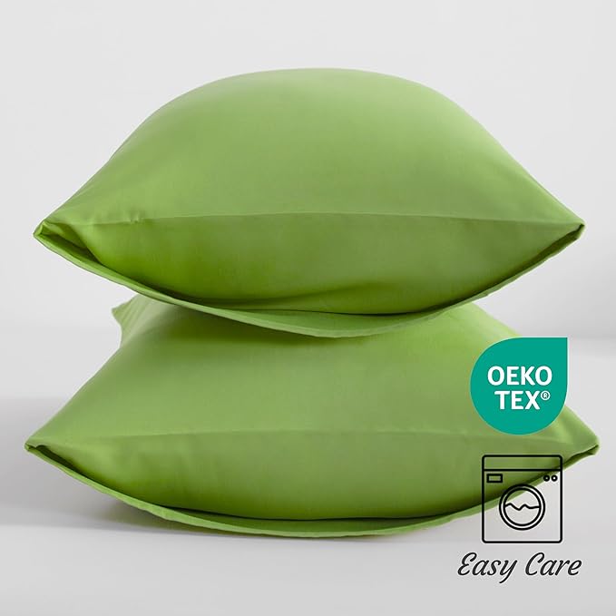 NTBAY King Pillow Cases Set of 2, 2 Pack Brushed Microfiber 20x36 Pillow Cases, Soft, Wrinkle, Fade, Stain Resistant Sage Green Pillow Cases with Envelope Closure, 20x36 Inches, Sage Green