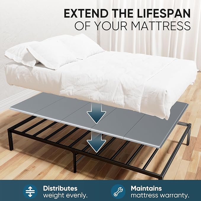 Bunkie Board Twin Size 38"x75" Bed Boards for Under Mattress - Heavy Duty Reinforced Wood Support Board with Anti-Sag Design, Fits Metal Frames/Platform Beds/Sleeper Sofas