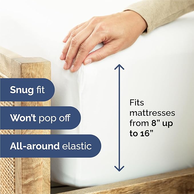 Split King 7 Piece Sheet Set - Comfy Breathable & Cooling - Hotel Luxury Bedding for Women, Men, Kids, Teens & Children - 1 Flat & 2 Fitted Sheets & 4 Pillowcases w/ Deep Pockets, Wrinkle Free - White