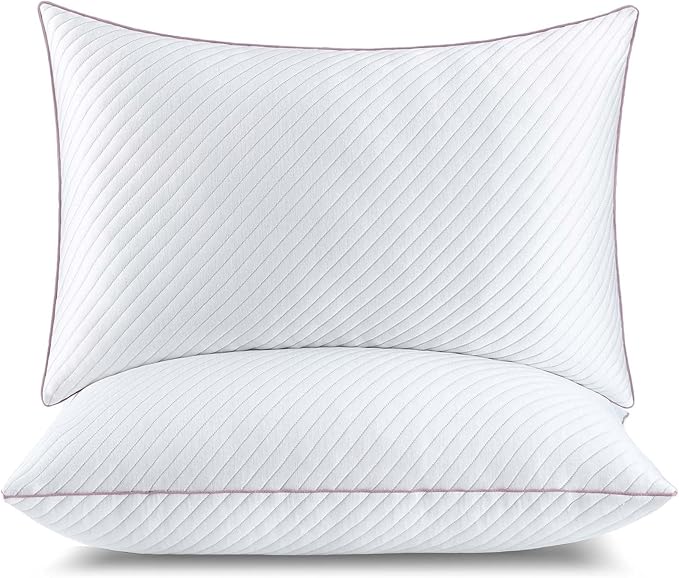 Shredded Memory Foam Cooling Pillows 2 Pack,King Size Bed Pillows for Side,Back & Stomach Sleepers