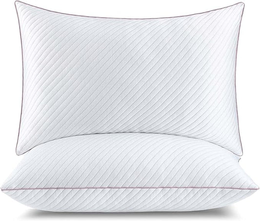Shredded Memory Foam Cooling Pillows 2 Pack,King Size Bed Pillows for Side,Back & Stomach Sleepers