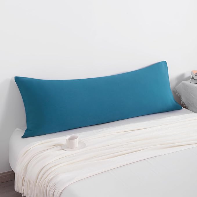 NTBAY Body Pillowcase, 20x54 inches, Teal Blue, Brushed Microfiber, Envelope Closure, Ultra Soft, 1800 Thread Count, Machine Wash, 1 Set