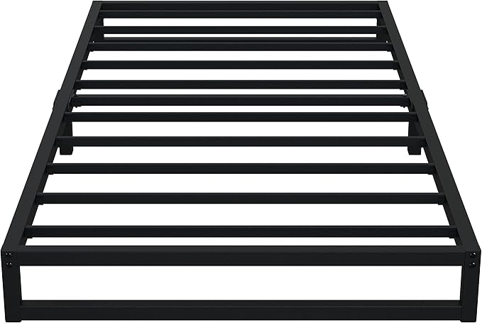 Lutown-Teen 6 Inch Twin Size Bed Frames Heavy Duty Metal Twin Platform Bed Frame No Box Spring Needed, Noise Free, Easy Assembly, Black
