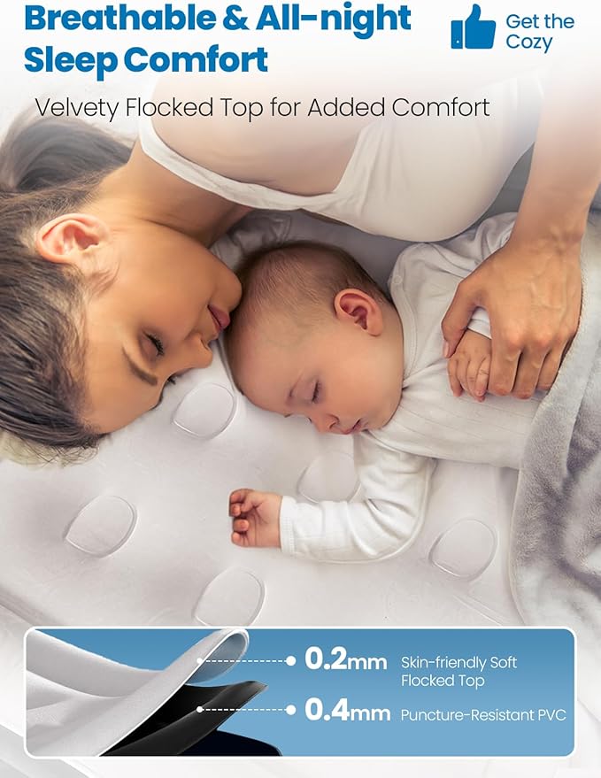 CHERIMOR Twin XL Air Mattress with Built-in Pump, 18" Raised Comfort, 80“ Length, 48Hr Leak-Proof Test, Upgraded Honeycomb Pillar Design, Supports 500 lbs, 2-Min Inflation for Home, Guests & Camping