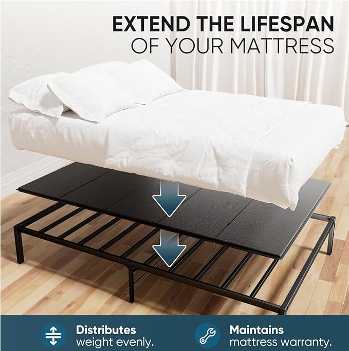 Bunkie Board Full Size 54x75- Heavy Duty Reinforced Wood Bed Boards for Under Mattress, Universal Sleeper Sofa Support Board with Anti-Sag Design for Metal Bed Frame, Platform Beds&Pull Out Couches